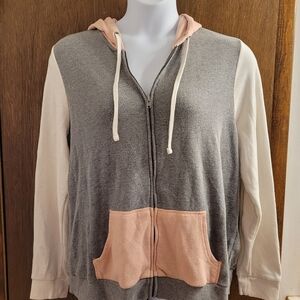 Torrid Pink and Gray HoodieTorrid Full Zip Hooded Sweatshirt Plus  Size 2X Gray